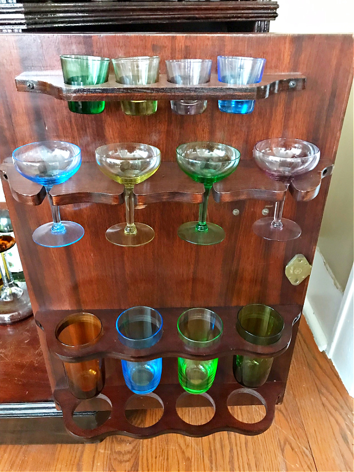 colored vintage glassware