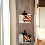 diy recipe holder with hinges