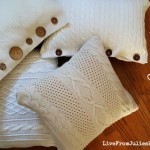 Thrift Store sweater pillow cover tutorial