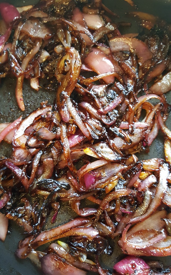 caramelized red onions