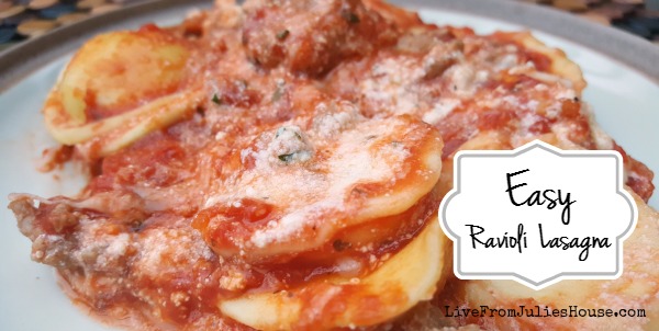 Easy Cheesey Ravioli Lasagna