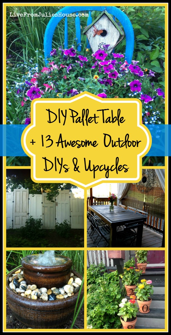 DIY Pallet Table + 13 Easy Outdoor DIY Projects & Upcycles