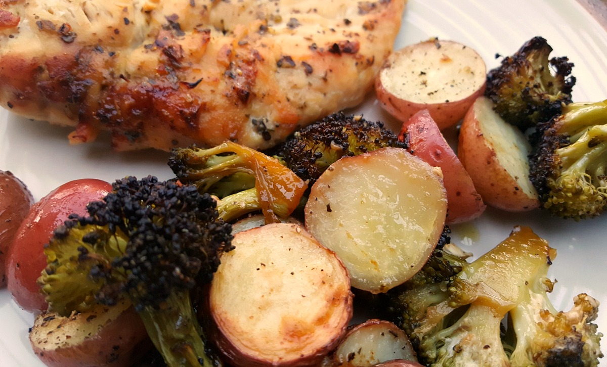 One Pan Chicken and Roasted Vegetables