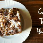 Caramel Toffee Poke Cake - My Chocolate Caramel Toffee Poke Cake is fast, easy and totally delicious!
