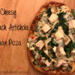 Cheesy Spinach Artichoke Naan Pizza
