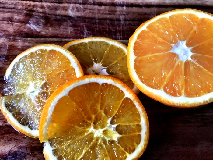 Sliced navel orange